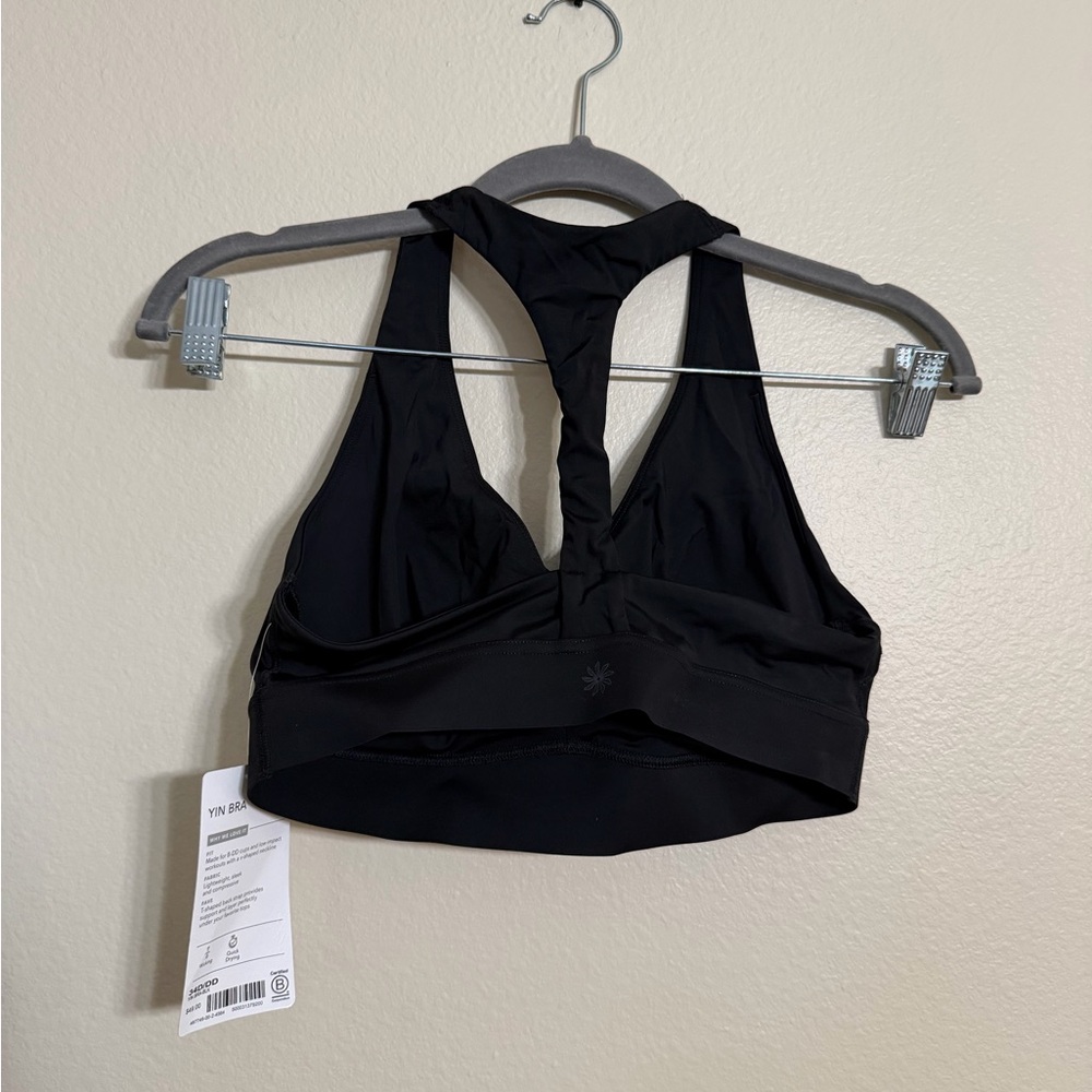 Athleta Yin Bra Black 34DD NWT Low Impact Yoga Support